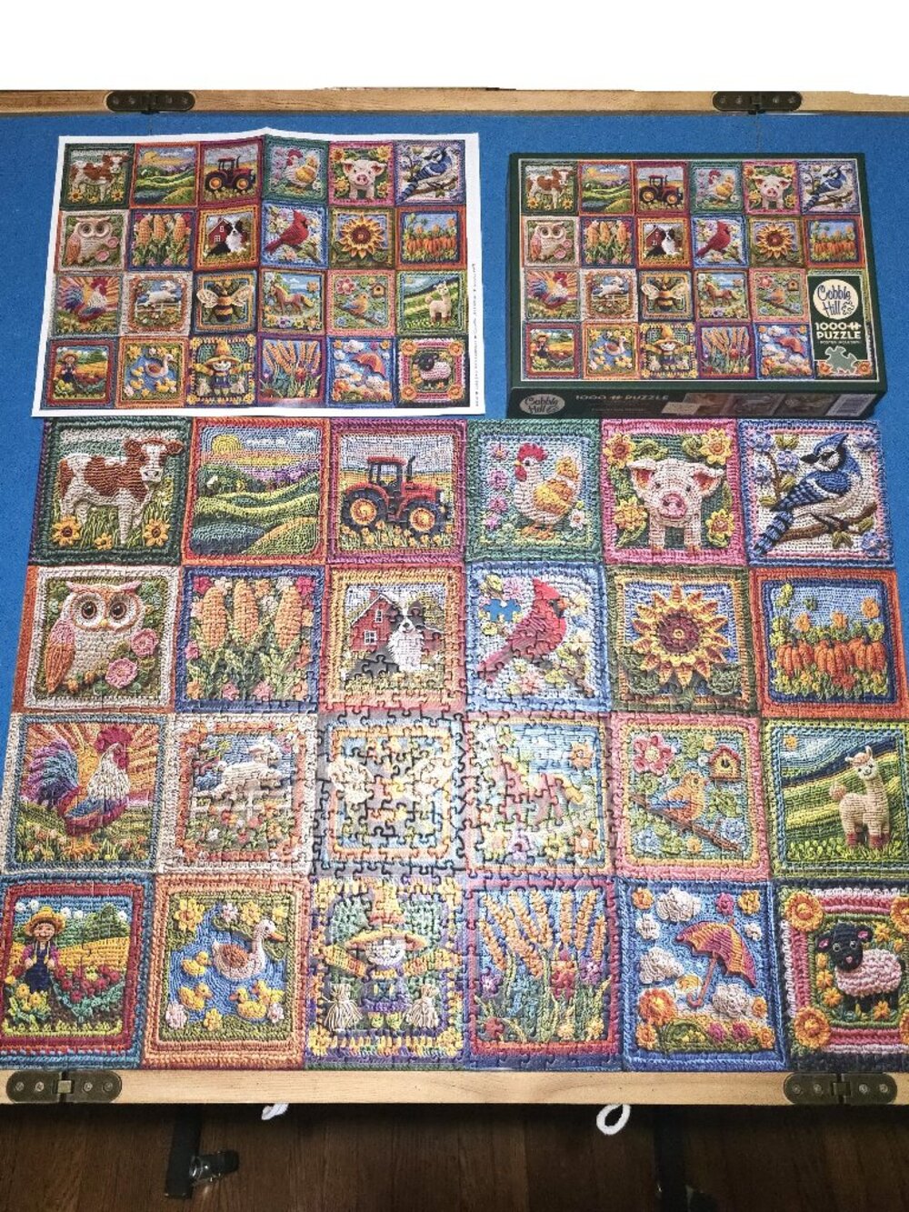 Cobble Hill Country Life Crochet Jigsaw Puzzle 1000 Pieces Unopened Bag See Desc